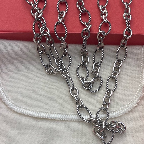 James Avery oval  twisted wire necklace - Picture 5 of 7